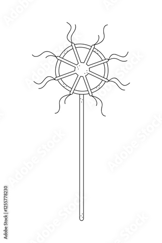 Wheel of happiness for Shrovetide. Hand drawn clip art for your project.