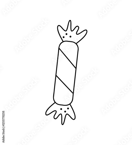 Long rectangular candies. Hand drawn clip art for your project.