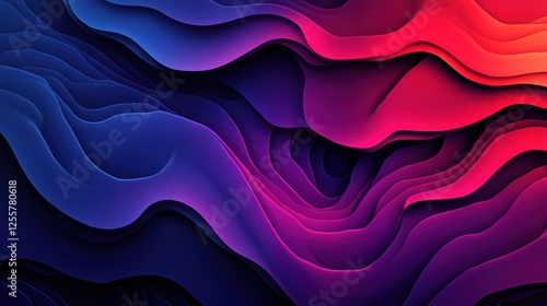 Abstract waves in vibrant red and blue hues, creating a dynamic and captivating visual effect.