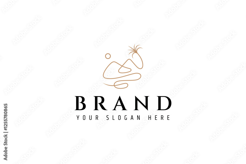 abstract mountain landscape line art logo abstract mountain landscape line art logo