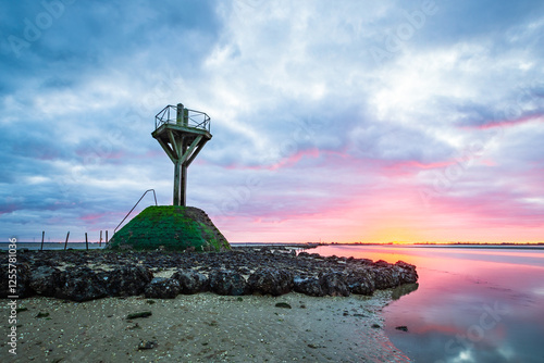 Balise du passage du Gois entre l'île de Noirmoutier et le continent