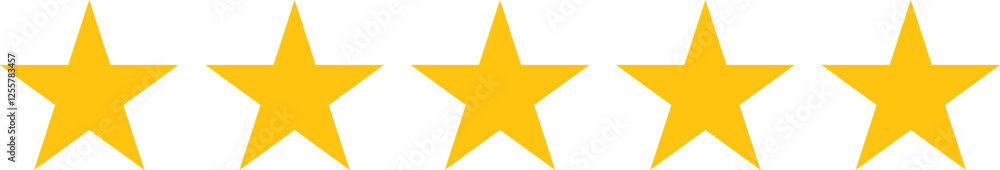 Five stars 5 star yellow golden vector illustration Five stars 5 star yellow golden vector illustration
