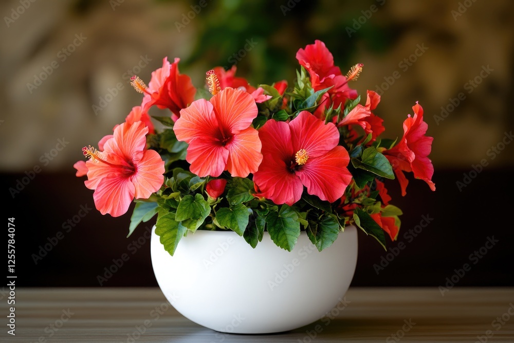 A simple and elegant still life scene featuring a white vase filled with red flowers sitting on a wooden table A simple and elegant still life scene featuring a white vase filled with red flowers sitting on a wooden table