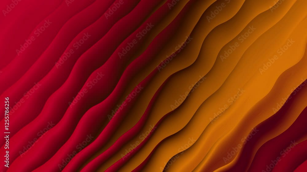Loop animation background. 3d animation. Abstract animation of sunset color waves. luxury wave animation. 