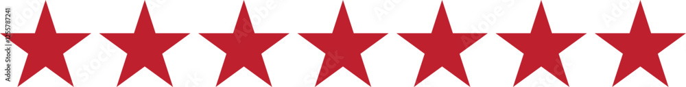 Seven stars 7 star red vector illustration Seven stars 7 star red vector illustration