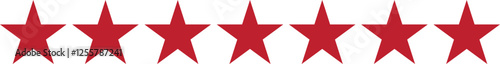 Seven stars 7 star red vector illustration