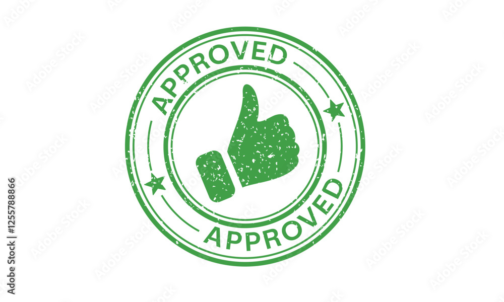 Approved seal vector template