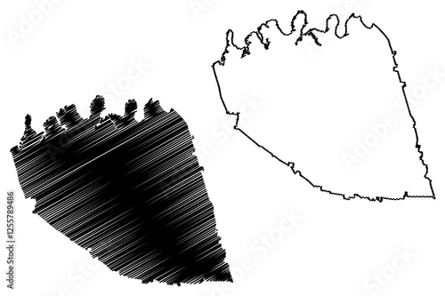 Wilson County, State of Tennessee (U.S. county, United States of America, USA, U.S., US) map vector illustration, scribble sketch Wilson map photo