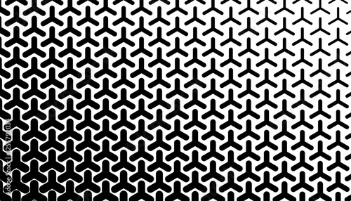 Black and white geometric transition pattern with smooth motion effect. For sporty background and jersey design. Vector Format Illustration 