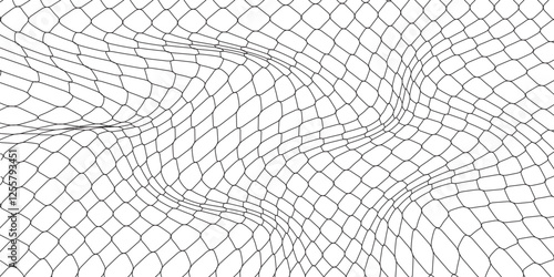 Black chrome Steel Grating seamless structure. Chainlink isolated on white background. Vector illustration. EPS 10.