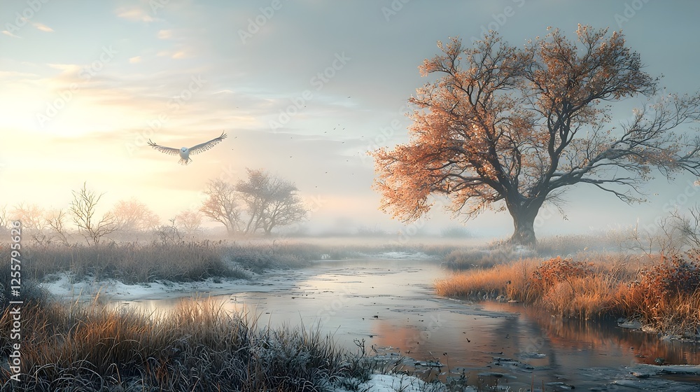 Fototapeta premium Majestic snowy owl