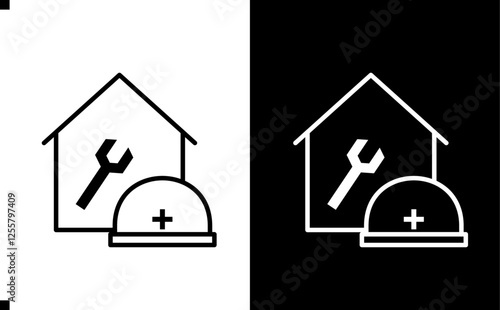 住宅の修理をイメージしたアイコン
