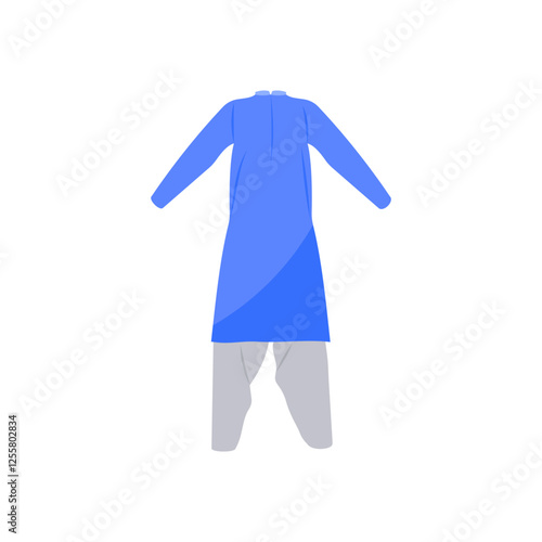 Kurta Pajama, Indian Symbol Vector Illustration