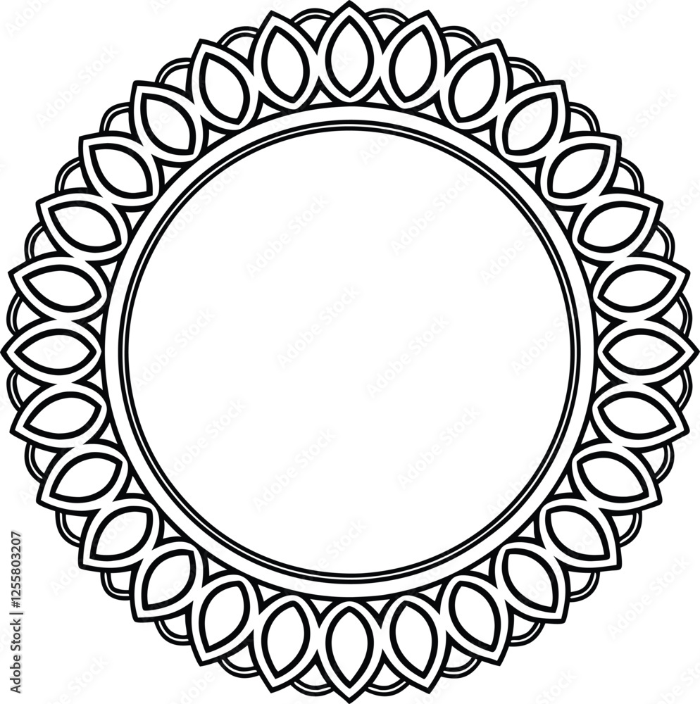 Ornate Black and White Floral Mandala Design Pattern Art Ornate Black and White Floral Mandala Design Pattern Art