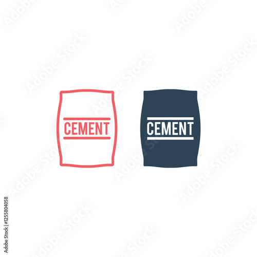 Wallpaper Mural Cement bag icons set vector design trendy Torontodigital.ca