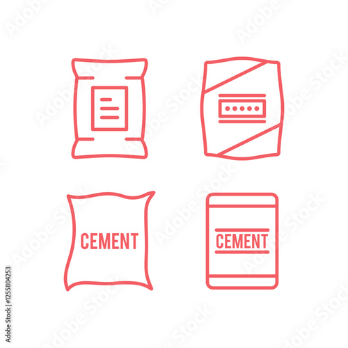 Cement bag icons set vector design trendy