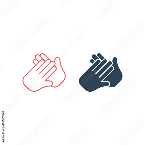 Applause icons set clap hand gesture template illustration