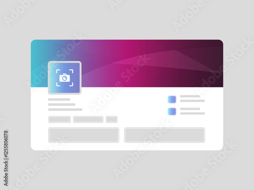 LinkedIn banner mockup design with modern abstract gradient background for corporate branding