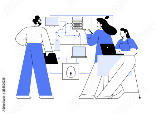 Wallpaper Mural Cloud Computing isolated cartoon vector illustrations. Torontodigital.ca