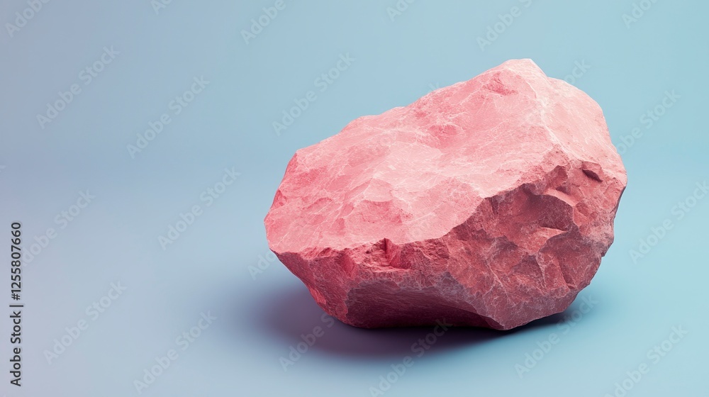 Pink Rock on Blue Background for Abstract Art and Nature Inspired Designs Pink Rock on Blue Background for Abstract Art and Nature Inspired Designs
