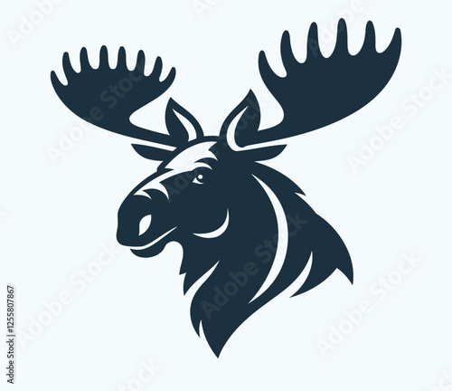 Wallpaper Mural Moose Logo Design – High-Quality Vector Emblem for Outdoor Brands, Wildlife Businesses, Sports Teams, and Adventure Merchandise Torontodigital.ca