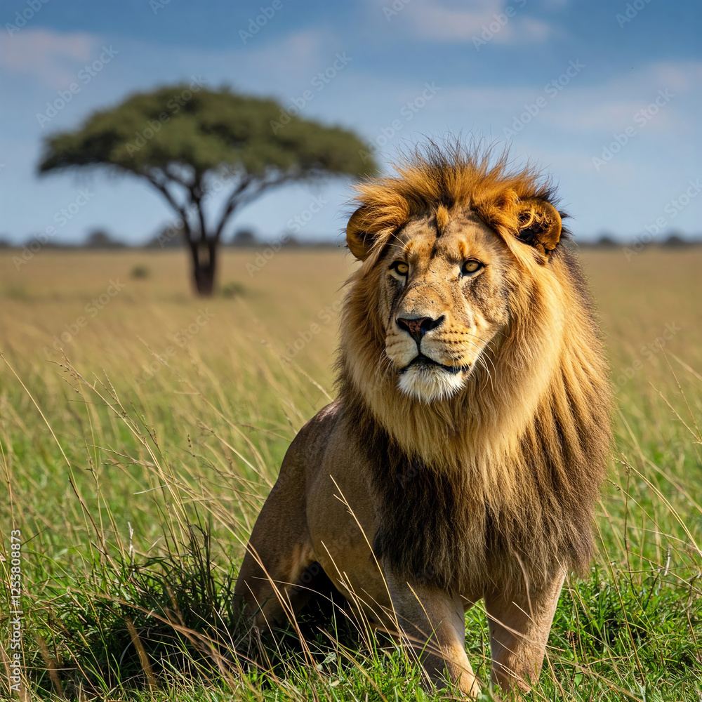 portrait of a male lion portrait of a male lion