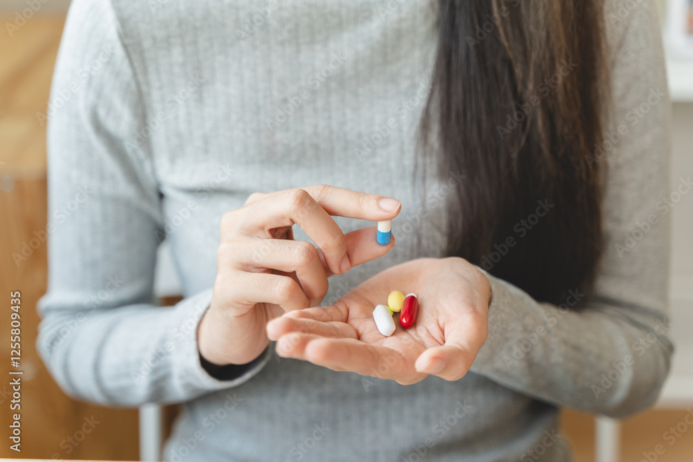 Healthcare Harmony: Close-Up Hands Holding Medication and Water Glass for Optimal Wellness, Pharmaceutical Treatment and mental health treatment Healthcare Harmony: Close-Up Hands Holding Medication and Water Glass for Optimal Wellness, Pharmaceutical Treatment and mental health treatment