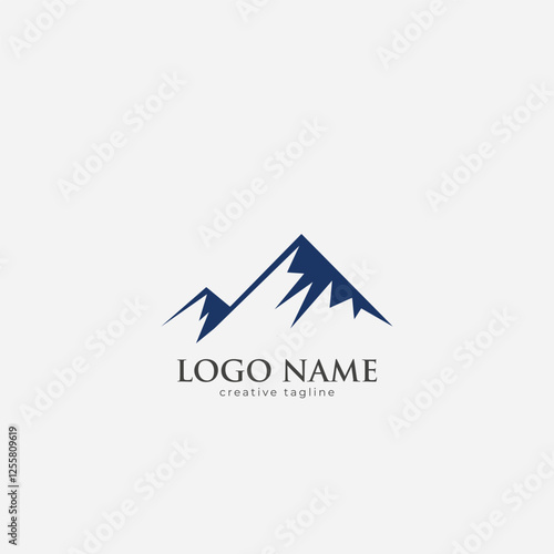 Mountain logo, hill, travel, peak, landscape fully editable vector logo template
