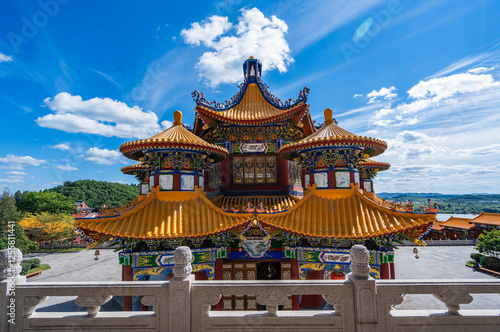 Landscape of Zhengjue Temple, Liudingshan cultural tourism area, Dunhua, Jilin Province photo