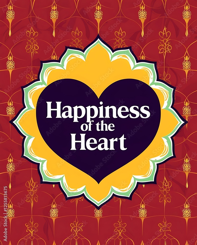 Happiness of the Heart Decorative Floral Design Happiness of the Heart Decorative Floral Design