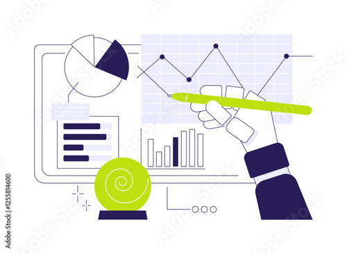 AI-Generated Predictive Insights abstract concept vector illustration.