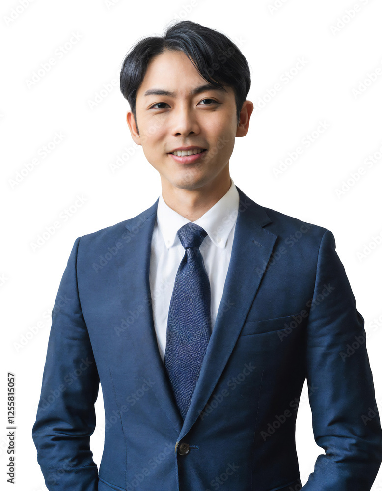 Portrait of only one Man. White Background. Portrait of only one Man. White Background.