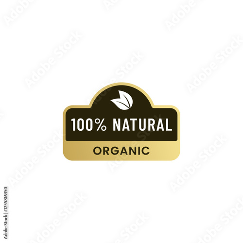 100% natural label vector isolated eps. Allergen free sign vector for product packaging design element. Allergen free label for packaging design element.