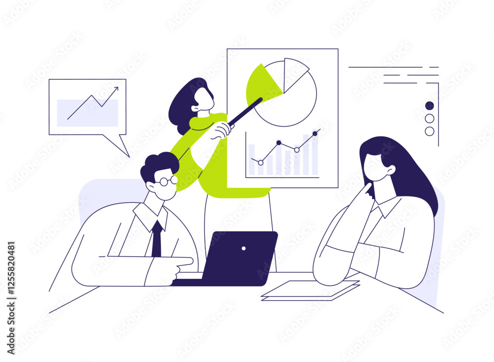 Meeting client abstract concept vector illustration. Meeting client abstract concept vector illustration.