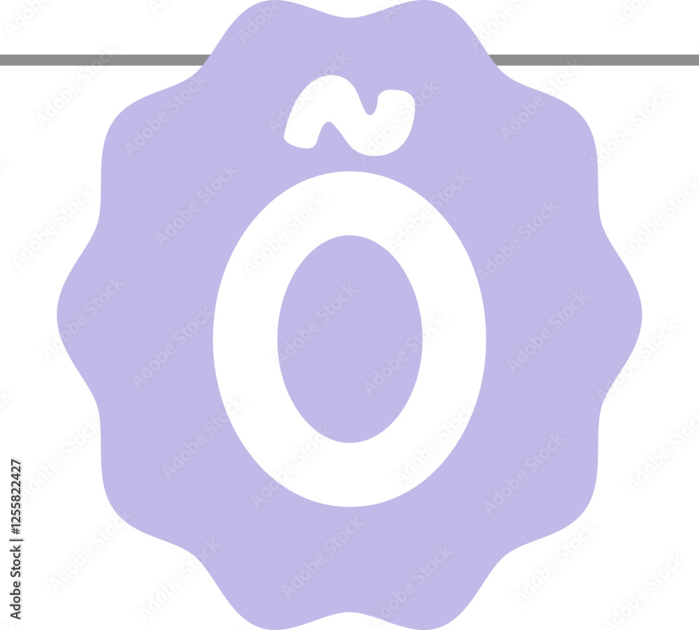Letter Õ bunting flag Letter Õ bunting flag