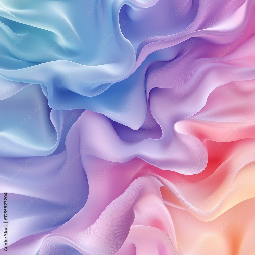 Fototapeta premium Abstract pastel swirls, fluid motion, vibrant background