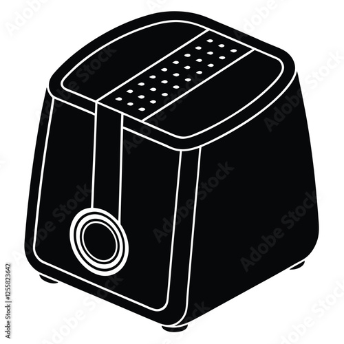 Air Fryer Vector Illustration – Modern Kitchen Appliance for Healthy Cooking