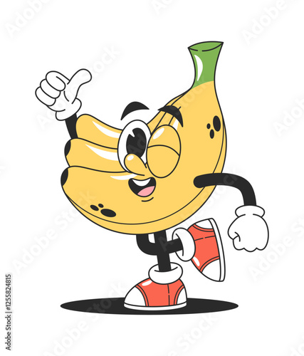 Banana bunch comic groovy character