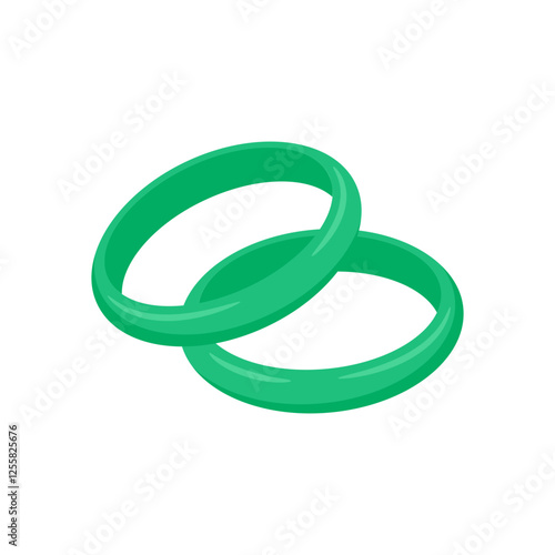 Jade Bangles,  China Symbols Vector Illustration
