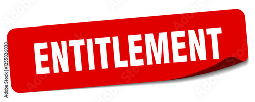 entitlement sticker. entitlement label