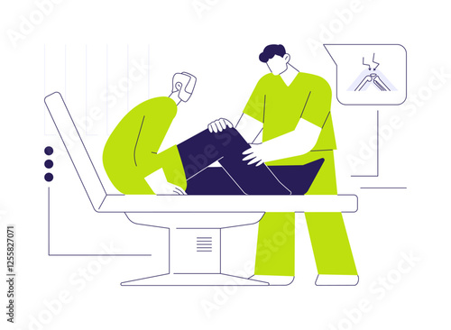 Arthritis symptoms abstract concept vector illustration.