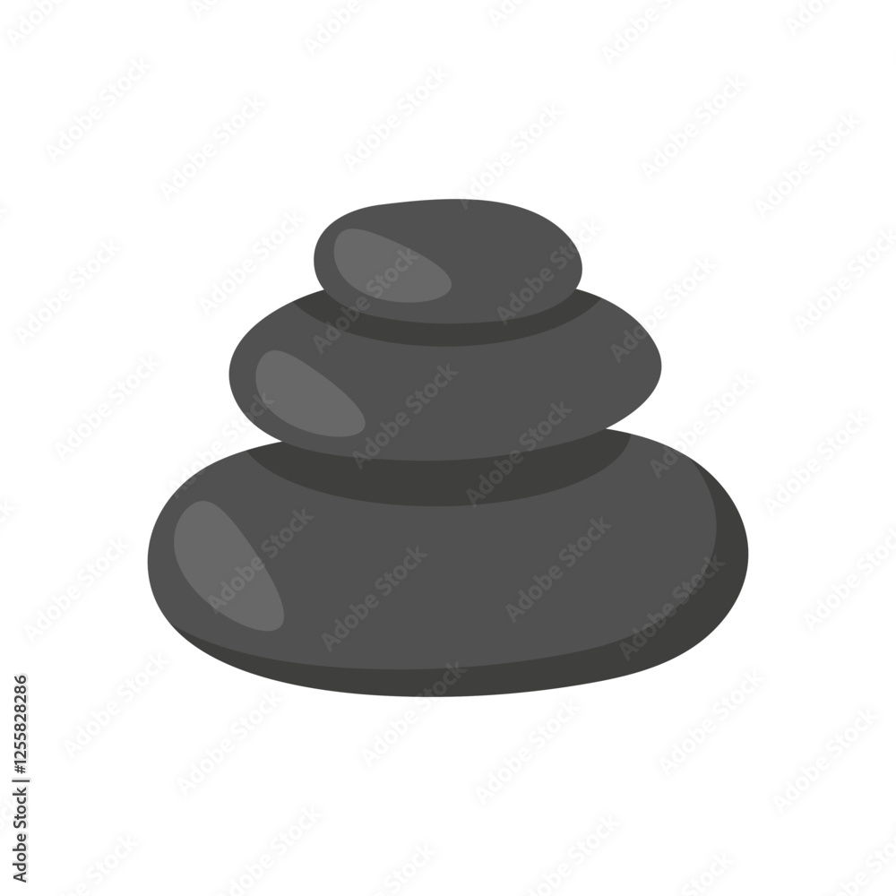 Hot Stone, China Symbols Vector Illustration Hot Stone, China Symbols Vector Illustration