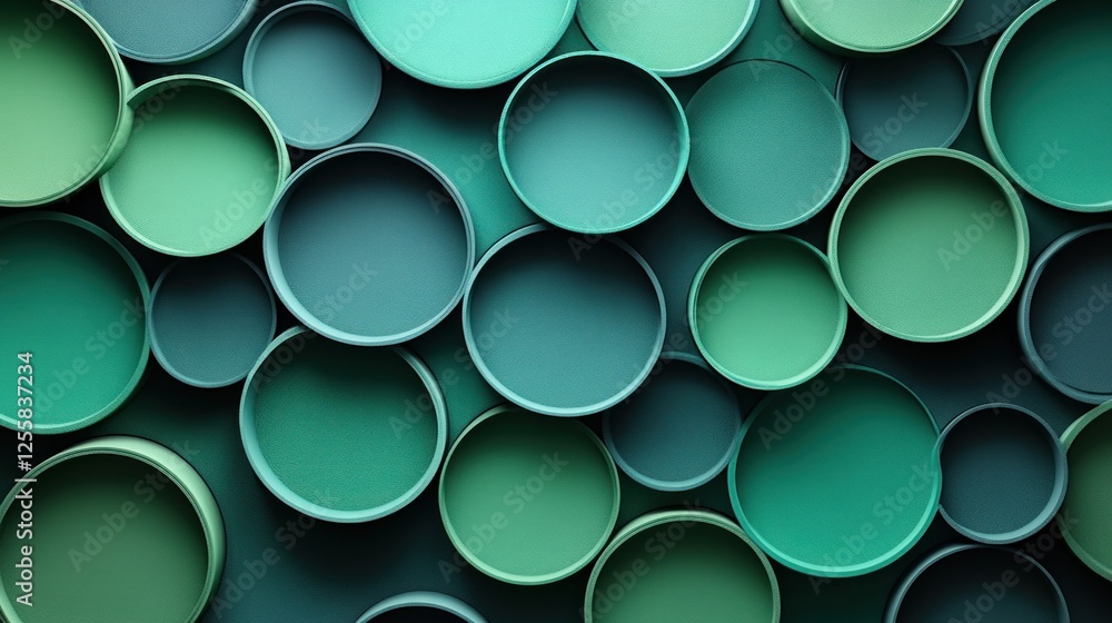 Abstract Green Circles Background: A Study in Shape and Shade Abstract Green Circles Background: A Study in Shape and Shade