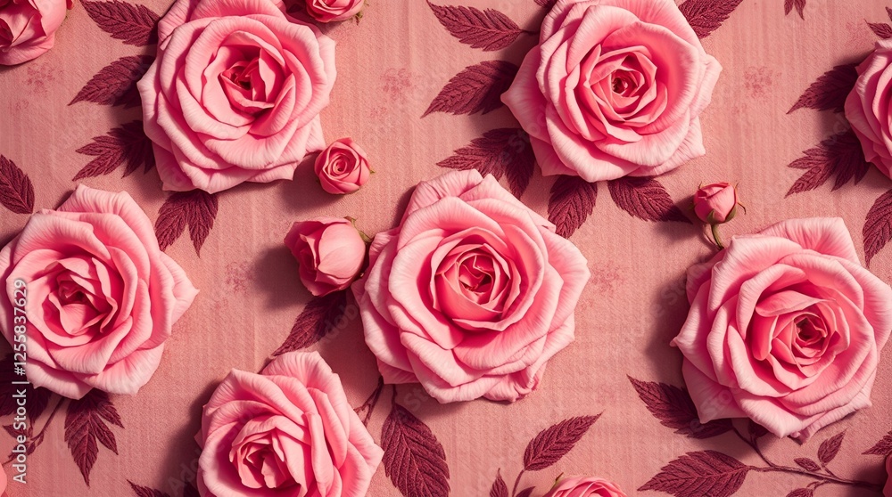 Obraz premium pink roses background