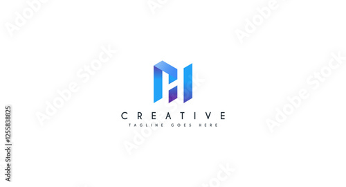 Creative letters H logo design. symbol monogram H for company, app, icons and etc.