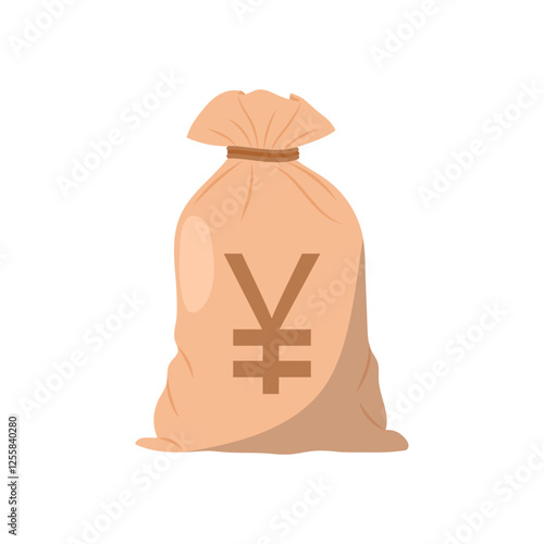 Yuan Money Bag ,  China Symbols Vector Illustration