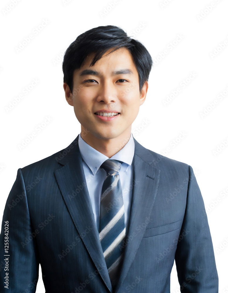 Portrait of only one Man. White Background. Portrait of only one Man. White Background.