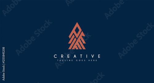 Initial letter P for pine tree logo design vector illustration.