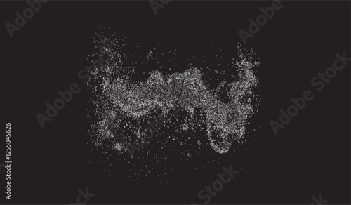 Realistic salt and flour powder, scattered grains, crushed crystals, baking texture, falling dust and sugar splash, seasoning concept on transparent background 