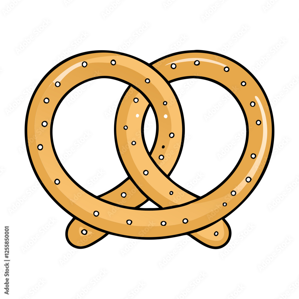 Vector illustration of a pretzel, A fun vector illustration of a traditional pretzel, with its twisted shape and golden-brown color.
Vector illustration of a pretzel, A fun vector illustration of a traditional pretzel, with its twisted shape and golden-brown color.